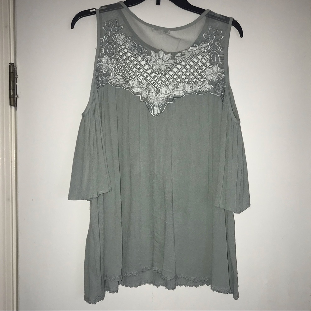 Never worn cold shoulder top!